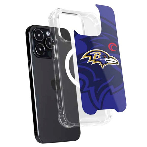 NFL Baltimore Ravens Double Vision iPhone 15 Pro MagSafe Case